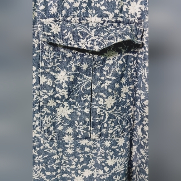 3X$25.  100%Cotton Time and Tru Floral-Print Utility Shirt Dress Size XXXL / 22 - Picture 3 of 12